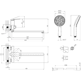 Смеситель для ванны Kroner Element 211414-0101 Фото - 1